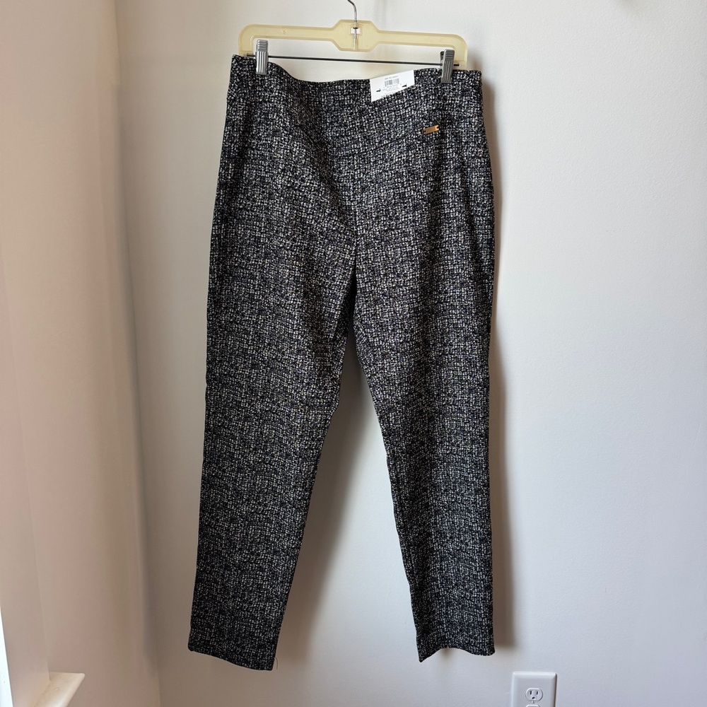 INC International Concepts Black and Gray Tailored Trousers